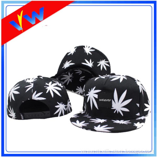 5 Panel Maple Leaves Simple Snapback Cap